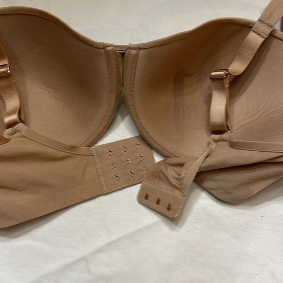 LE MYSTÈRE Sheer Illusion Plunge T-Shirt Natural Bra 34DDD/F - Picture 5 of 6